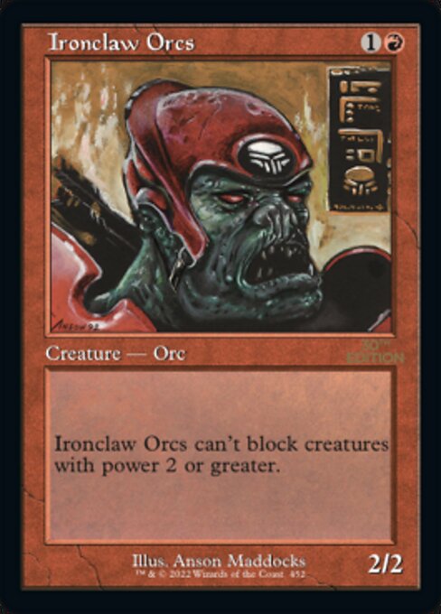 (英)鉄爪のオーク / Ironclaw Orcs【30A】 旧枠加工カード No.452 ※トーナメントで使用することはできません。