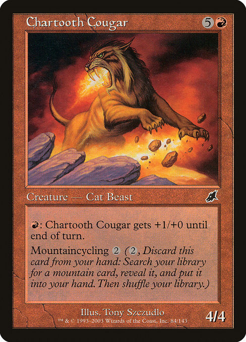 (英)【Foil】黒焦げ牙のクーガー / Chartooth Cougar【SCG】 No.084