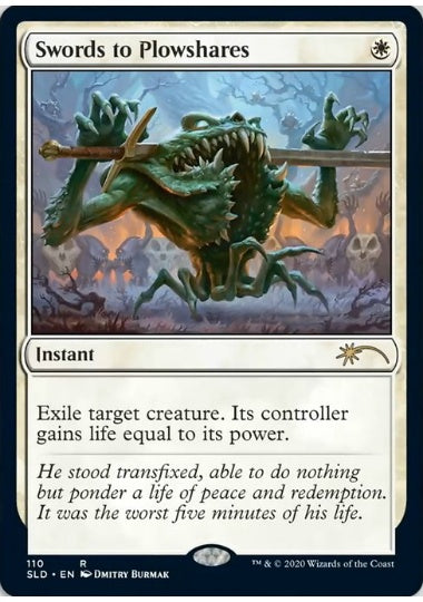 (英)【Foil】剣を鍬に / Swords to Plowshares【SLD】Happy Yargle Day! No.110