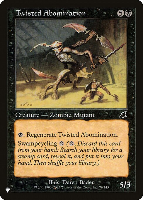 (英)よじれた嫌悪者 / Twisted Abomination【SCG】 PWシンボル付き再販 No.076