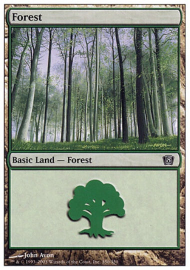 (英)【Foil】森 / Forest【8ED】 No.350
