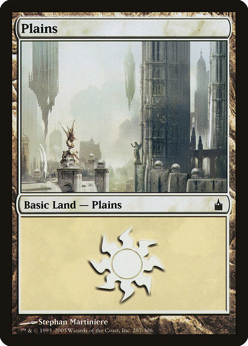 (英)【Foil】平地 / Plains【RAV】 No.287