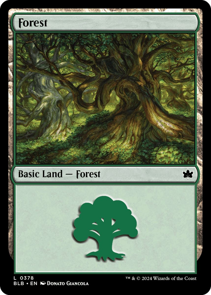 (英)【Foil】森 / Forest【BLB】 No.378