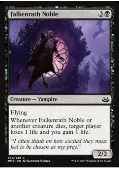 (英)ファルケンラスの貴族 / Falkenrath Noble【MM3】 No.070