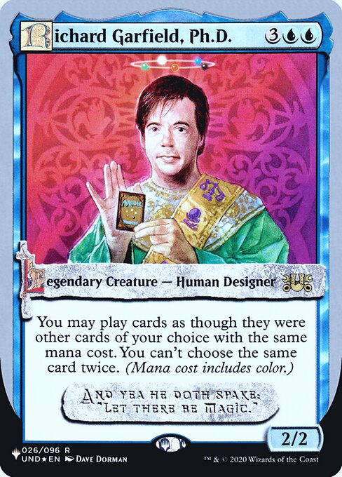 (英)【Foil】Richard Garfield, Ph.D.【UNF-LST】 No.017