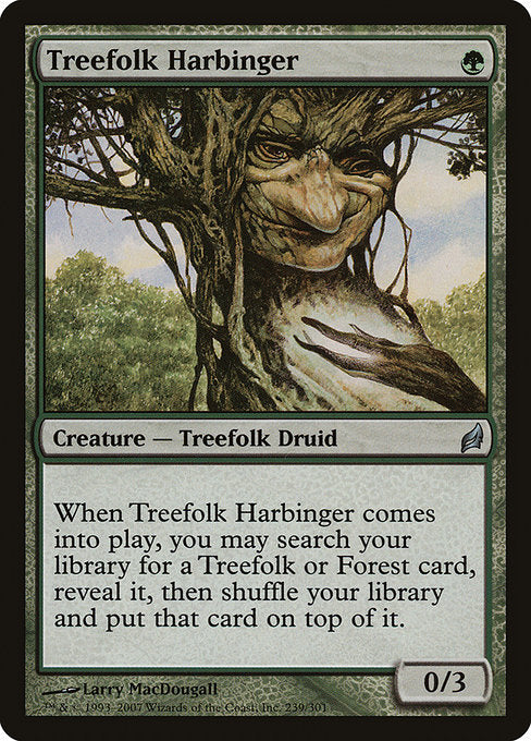 (英)【Foil】ツリーフォークの先触れ / Treefolk Harbinger【LRW】 No.239