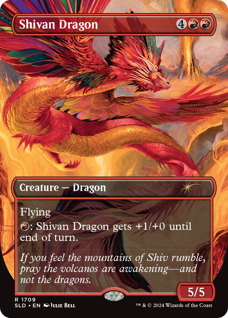 (英)シヴ山のドラゴン / Shivan Dragon【SLD】 Featuring: Julie Bell No.1709