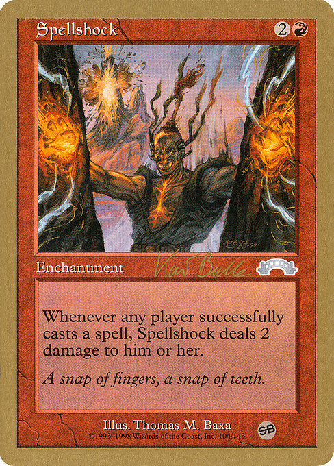 (英)呪文ショック / Spellshock【WC99】 World Championship Decks 1999 Kai Budde サイドボード 金枠 No.038
