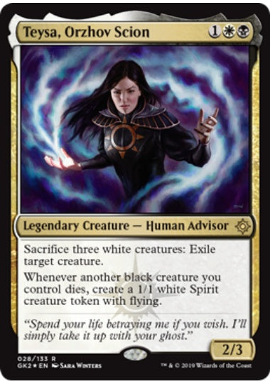 (英)【Foil】オルゾフの御曹子、テイサ / Teysa, Orzhov Scion【GK2】絵違いFoil No.028