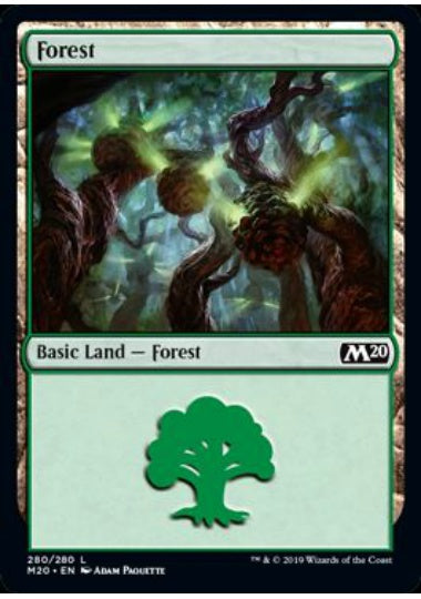 (英)【Foil】森 / Forest【M20】 No.280