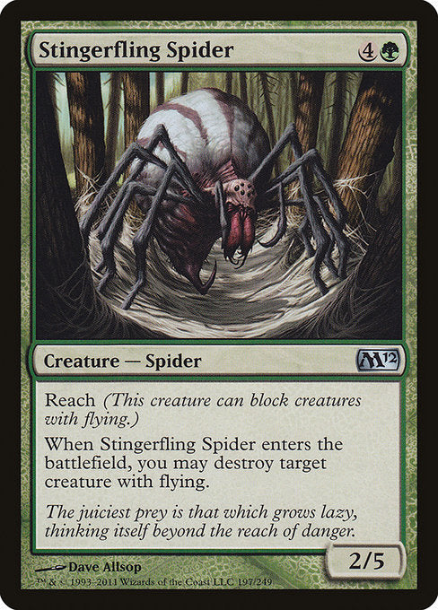 (英)【Foil】棘投げの蜘蛛 / Stingerfling Spider【M12】 No.197