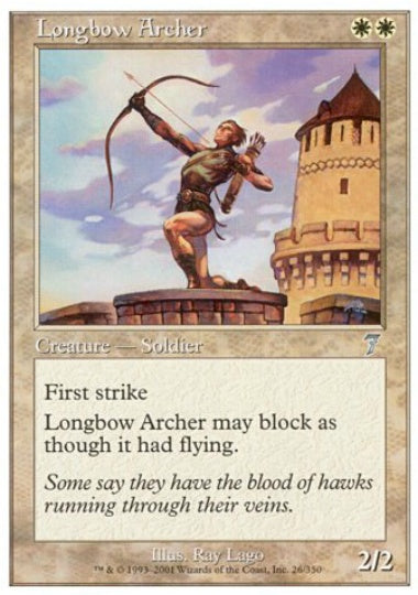 (英)長弓兵 / Longbow Archer【7ED】 No.026