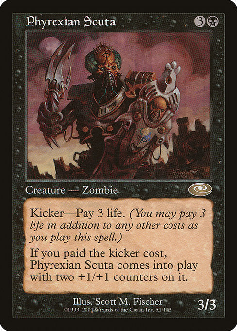 (英)【Foil】ファイレクシアの盾持ち / Phyrexian Scuta【PLS】 No.051