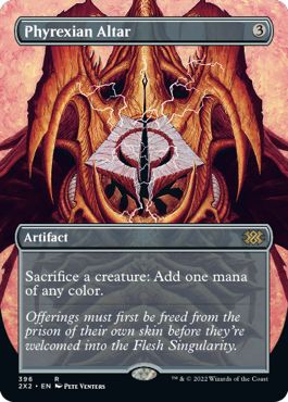(英)【Foil】ファイレクシアの供犠台 / Phyrexian Altar ★ボーダーレス★ 【2X2】 No.396