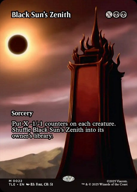 (英)黒の太陽の頂点 / Black Sun's Zenith ★ボーダーレス★(「ソース・マテリアル」カード) 【TLE】 No.022