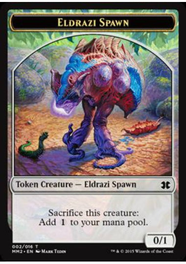 (英)エルドラージ・落とし子トークン / Eldrazi Spawn Token【MM2-TOKEN】 No.002