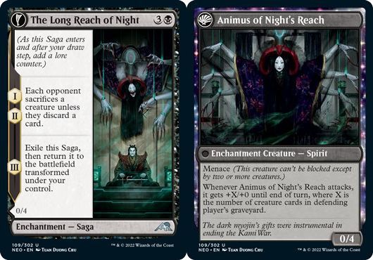 (英)【Foil】夜の長い陰 / The Long Reach of Night - 夜陰の意図 / Animus of Night's Reach【NEO】 No.109