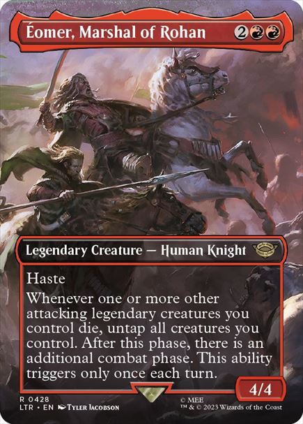(英)【Foil】ローハンの軍団長、エオメル / Eomer, Marshal of Rohan ★ボーダーレス★(シーン・カード) 【LTR】 No.428
