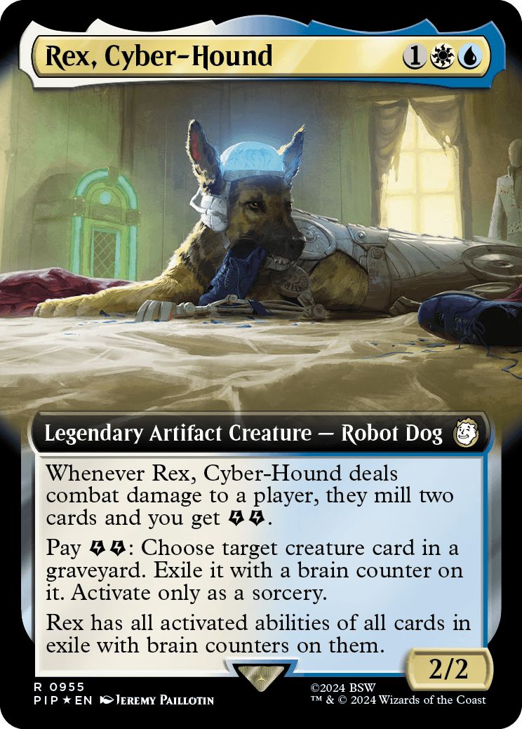(英)【Surge-Foil】サイボーグ犬、レックス / Rex, Cyber-Hound ★拡張枠★ 【PIP】 No.0955