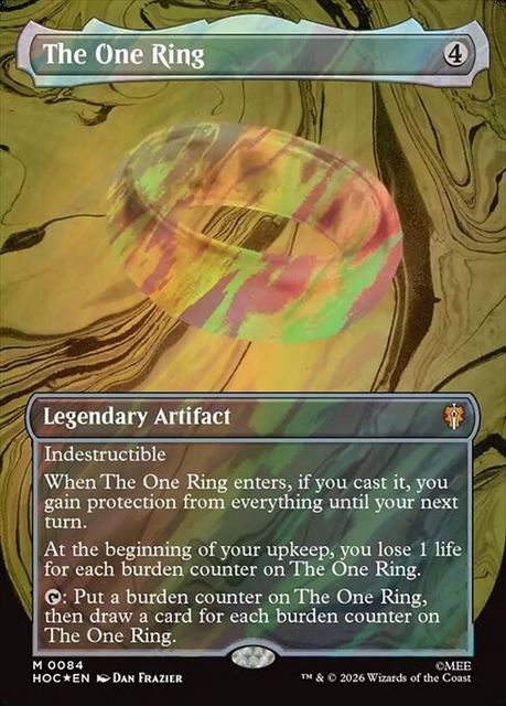 (英)【Surge-Foil】一つの指輪 / The One Ring ★ボーダーレス★(「クラシック・アーティスト・カード」) 【HOC】 No.084