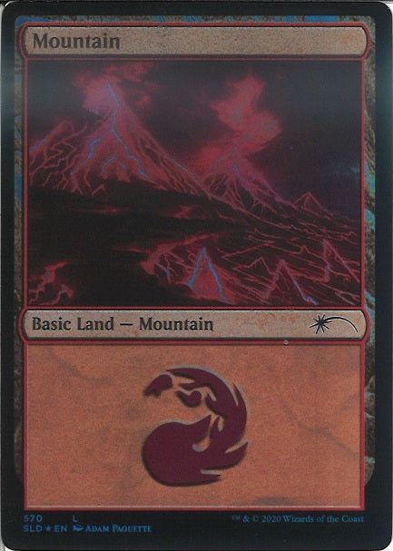 (英)【Foil】山 / Mountain【SLD】 No.570