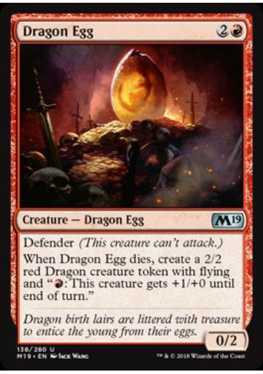 (英)【Foil】ドラゴンの卵 / Dragon Egg【M19】 No.138