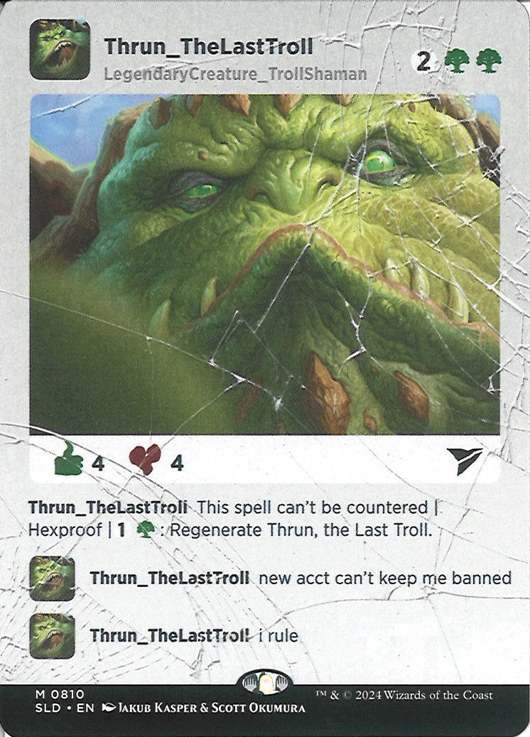 (英)【Foil】最後のトロール、スラーン / Thrun, the Last Troll【SLD】Goblingram No.810