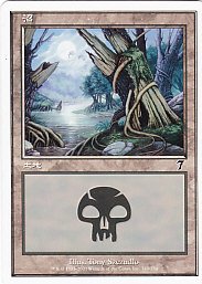 (日)【Foil】沼 / Swamp【7ED】 No.349