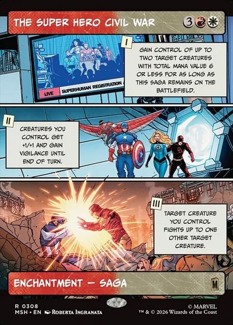 (英)スーパーヒーローの争い、シビル・ウォー / The Super Hero Civil War ★ショーケース枠(「パネル」カード)★ 【MSH】 No.308