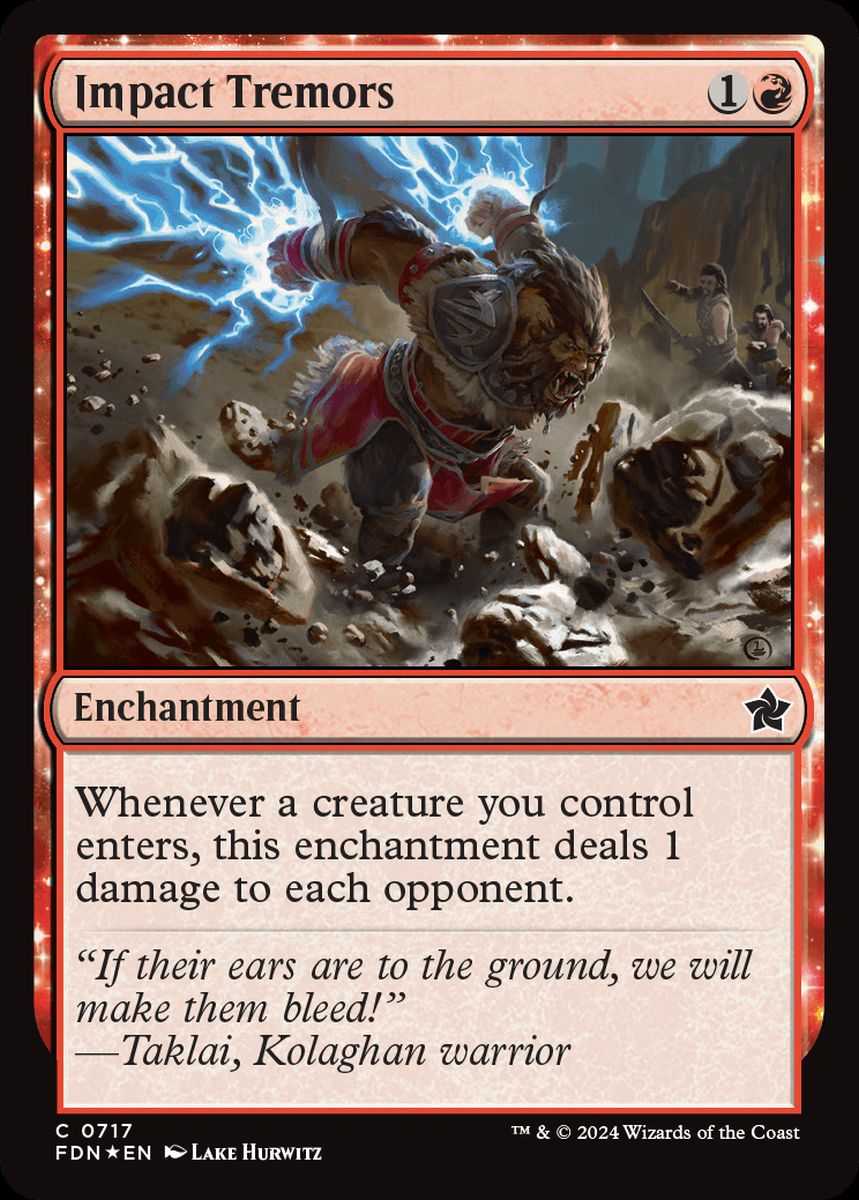 (英)【Foil】衝撃の震え / Impact Tremors【FDN】Starter Collection収録 No.717