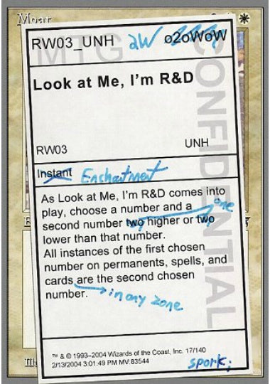 (英)【Foil】Look at Me, I'm R&D 【UNH】 No.017