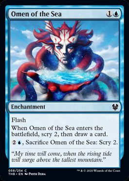 (英)【Foil】海の神のお告げ / Omen of the Sea【THB】 No.058