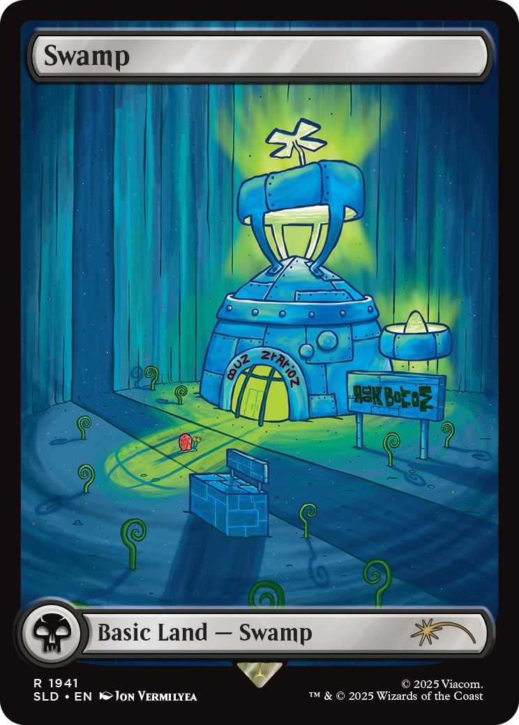 (英)【Foil】沼 / Swamp【SLD】Secret Lair x SpongeBob SquarePants: Lands Under the Sea No.1941