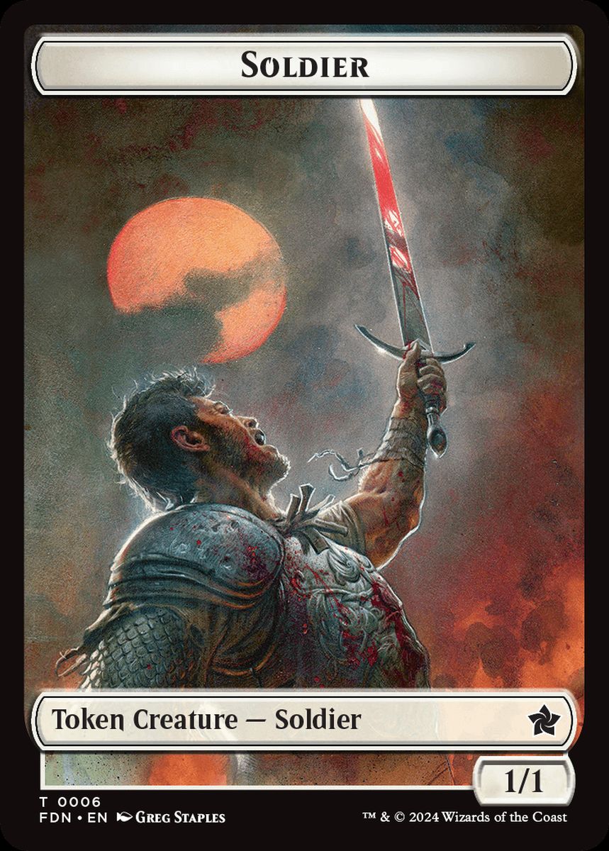 (英)兵士トークン / Soldier Token No.006 - フェアリートークン / Faerie Token【FDN-TOKEN】 Starter Collection収録 No.009