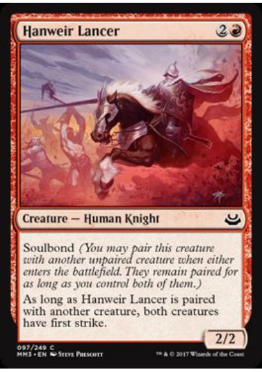 (英)【Foil】ハンウィアーの槍兵 / Hanweir Lancer【MM3】 No.097