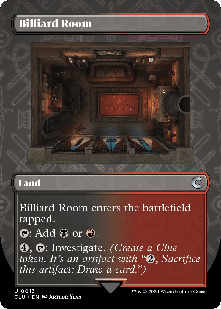 (英)Billiard Room ★ボーダーレス★(証拠カード) 【CLU】 No.013