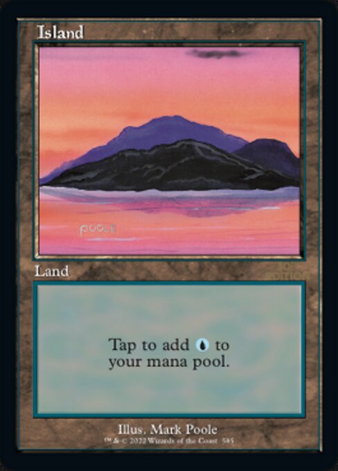 (英)島 / Island【30A】 (Red) 旧枠加工カード No.585 ※トーナメントで使用することはできません。