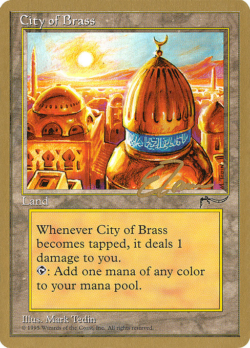 (英)真鍮の都 / City of Brass【PTC】 ProTour NewYork Decks 1996 Eric Tam 金枠 No.233