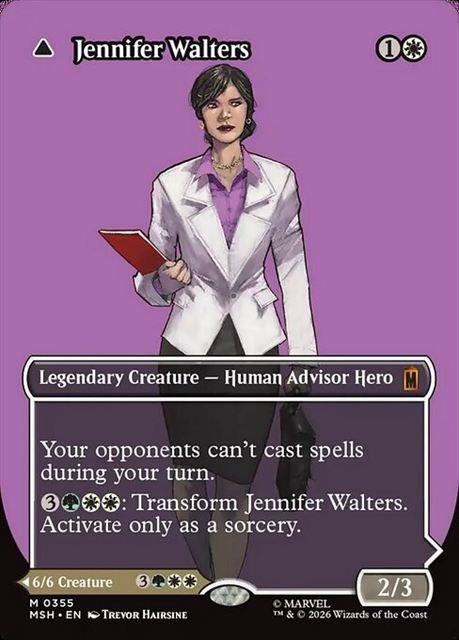 (英)【Foil】ジェニファー・ウォルターズ - センセーショナル・シーハルク / Jennifer Walters - The Sensational She-Hulk ★ボーダーレス★(「ロゴ・カード」) 【MSH】 No.355