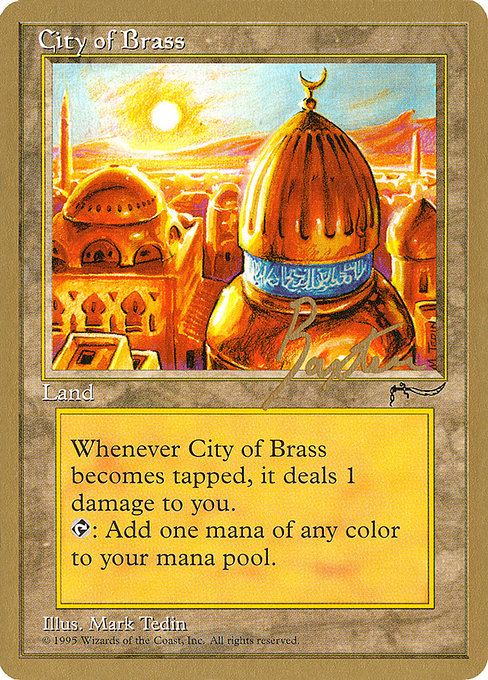 (英)真鍮の都 / City of Brass【PTC】 ProTour NewYork Decks 1996 George Baxter 金枠 No.234