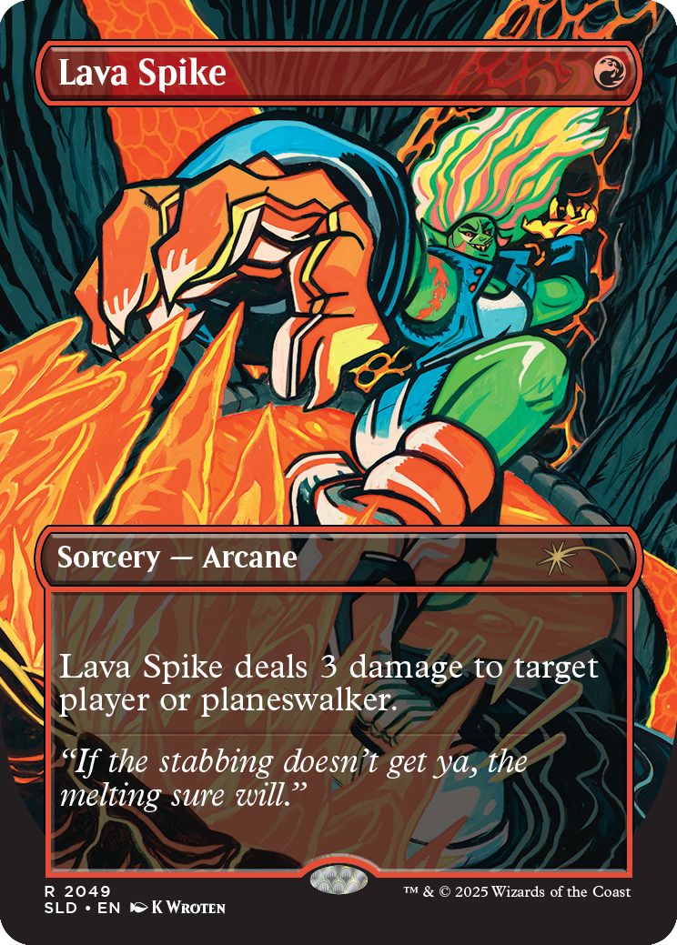 (英)【Foil】溶岩の撃ち込み / Lava Spike【SLD】EVERYTHING IS ON FIRE No.2049