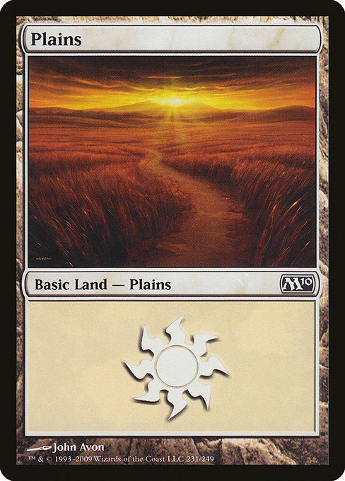 (英)【Foil】平地 / Plains【M10】 No.231