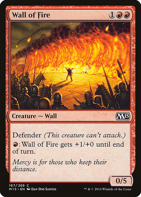 (英)【Foil】炎の壁 / Wall of Fire【M15】 No.167