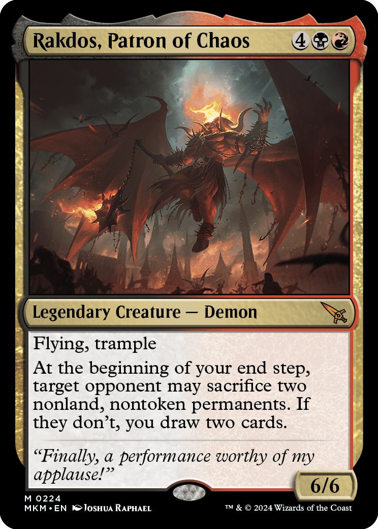 (英)【Foil】混沌の守護者、ラクドス / Rakdos, Patron of Chaos【MKM】 No.224