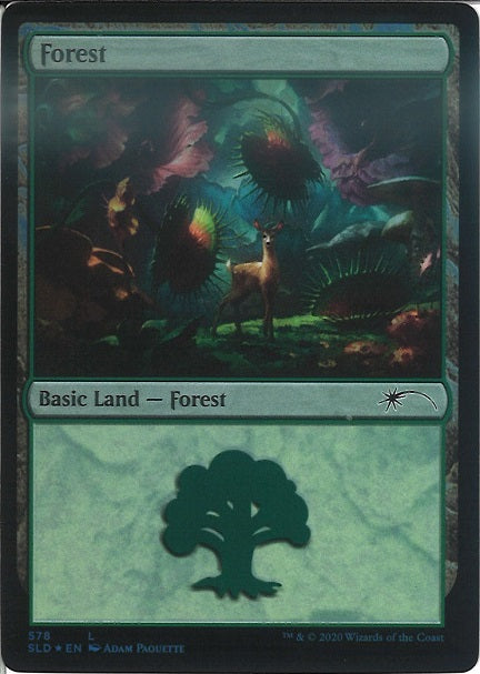 (英)【Foil】森 / Forest【SLD】 No.578