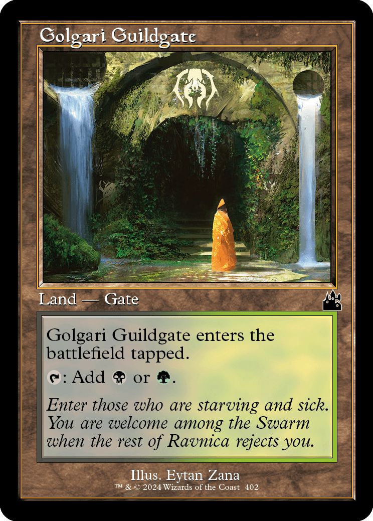 (英)【Foil】ゴルガリのギルド門 / Golgari Guildgate ★ショーケース枠★(旧枠加工カード) 【RVR】 No.402