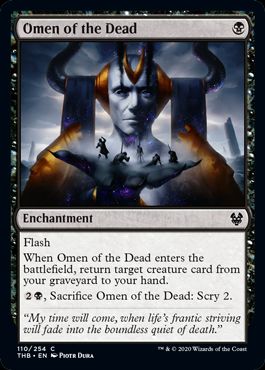 (英)【Foil】死者の神のお告げ / Omen of the Dead【THB】 No.110