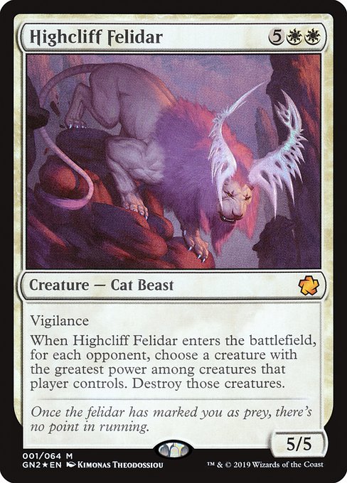 (英)【Foil】Highcliff Felidar 【GN2】 No.001