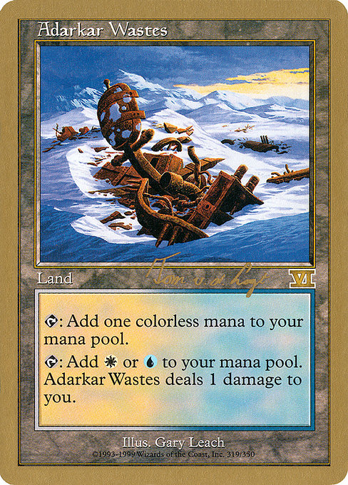 (英)アダーカー荒原 / Adarkar Wastes【WC00】 World Championship Decks 2000 Tom van de Logt 金枠 No.089