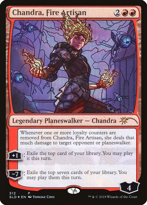 (英)【Foil】炎の職工、チャンドラ / Chandra, Fire Artisan【SLD】Stained-Glass Planeswalkers No.512